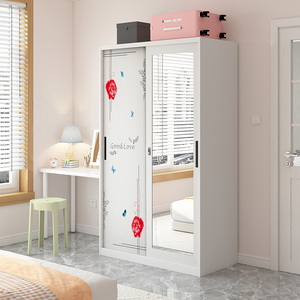 Armario de hierro de estilo simple moderno, armario de acero para el hogar, Hotel, oficina, uso hospitalario para dormitorio, sala de estar, muebles de apartamento - Product Image 1