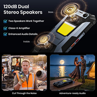 Teléfono Resistente FOSSiBOT F106 Plus de 6.745 Pulgadas, 6+128 GB, 12000 mAh, Altavoces Estéreo Dobles de 120 dB, Linterna de Camping de 3 Metros, Visión Nocturna de 20 MP, Android 16