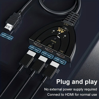 3-Port HD Switcher seçici için HDMI dağıtıcı 4K 1080P 3D oyuncu uyumlu Full HD 3-in-1 Out Video bölücüler ve dönüştürücüler"
