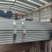 Tuyau en acier galvanisé soudé ERW avec raccord fileté EN39 de 48,3 mm, 3,2 mm, 4,0 mm pour échafaudage de chantier naval, ponton de sec et tube de palplage