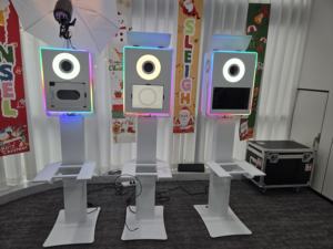 Cabina de Fotos Portátil Cuadrada para DSLR, Cabina de Selfies RGB de Moda para Surface Pro y iPad con Estante Desmontable para Impresora para Eventos - Product Image 6