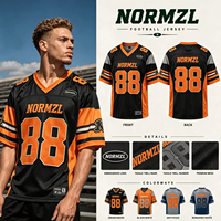Maillot de football américain personnalisé sublimé en polyester mesh pour équipes de jeunes, clubs et ligues