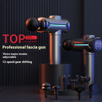 Pistolet de massage manuel multifonctionnel Hyper avec moteur à brosse filaire, 8 têtes de massage, contrôle de vitesse myofascial, masseur portable pour le corps et les jambes