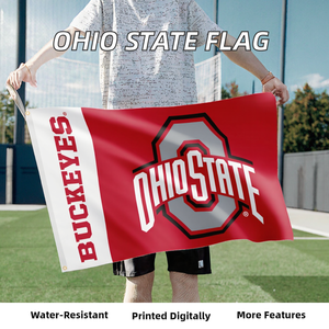 <span class=keywords><strong>Bandera</strong></span> Personalizada <span class=keywords><strong>de</strong></span> <span class=keywords><strong>la</strong></span> NCAA <span class=keywords><strong>de</strong></span> <span class=keywords><strong>Ohio</strong></span>, 3x5 pies, 100% Poliéster, Impermeable, Impresión Digital, Asta <span class=keywords><strong>de</strong></span> Acrílico, Rectangular - Product Image 3