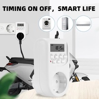 Interruptor Temporizador Digital Electrónico Programable Semanal de 12/24 Horas con Enchufe EU/UK/US para Electrodomésticos de Cocina