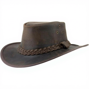 BS International Genuine Leather Cowboy <b>Hat</b> Premium Quality 100% Leather Equestrian Fashion Travel Beach Casual Unisex Four - Product Image 5