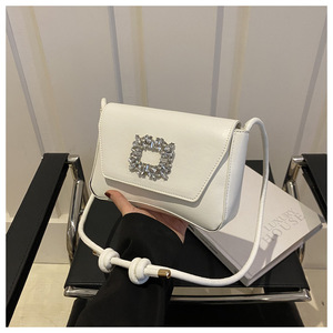 Novità 2025: Borsa Quadrata Casual Elegante da Donna con Delicata Fibbia Quadrata in Strass - Product Image 4