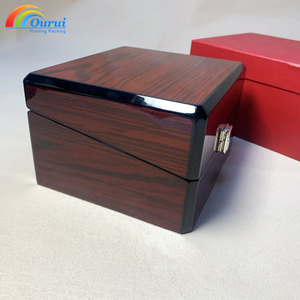 Caja de Reloj de Madera Brillante Directo de Fábrica con Forro de Cuero, Caja de Presentación de Reloj Individual con Acabado Premium Tipo Piano y Estuche de Madera - Product Image 3