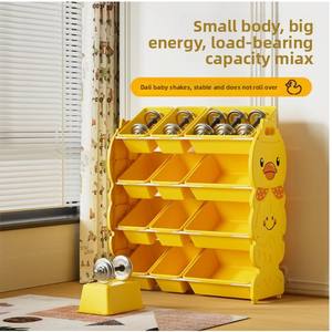 Prateleira de Armazenamento para Brinquedos Infantis IFX Little <span class=keywords><strong>Cute</strong></span> Duck, Organizador para Bebês, Estante para Livros, Armário de Armazenamento Multi-camadas para Quarto Infantil - Product Image 5