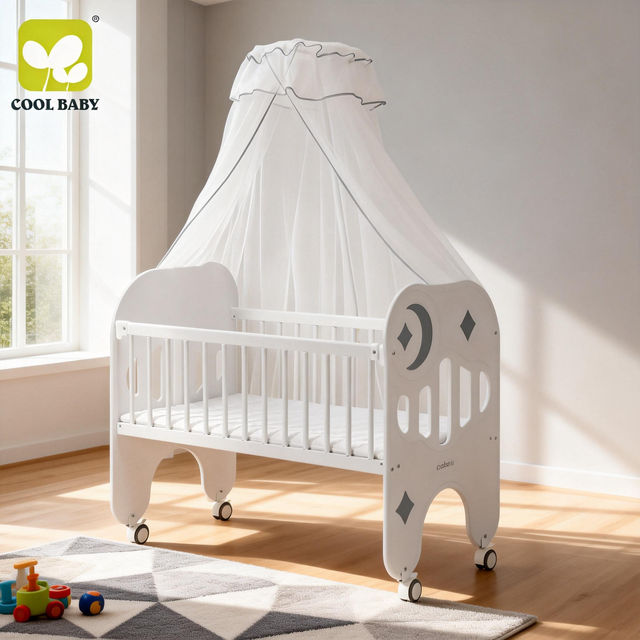 B2041 Cool Baby Manufacturer New Cribs for Baby and Toddlers with Co-sleeping Function