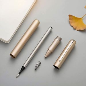 Hot Selling Luxury Signature Rose <b>Gold</b> Metal Ballpoint <b>Pen</b> Custom Rollerball for Office Use 0.5 mm Writing Width Gift with Logo - Product Image 4