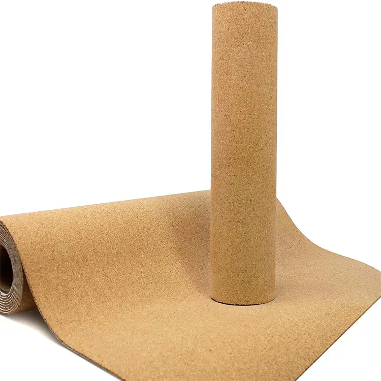 Venta directa de fábrica Corcho para hojas de corcho adhesivas de pared Rollo de corcho adhesivo de alta densidad para tablero de mensajes y pared de fotos