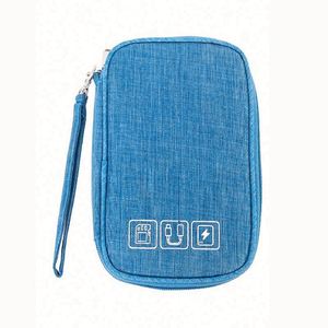 Wholesale Portable Data <b>Cable</b> Storage <b>Bag</b> Travel Headset Storage <b>Bag</b> Durable 300D Oxford Mobile Power Charger Organizer <b>Bag</b> - Product Image 5