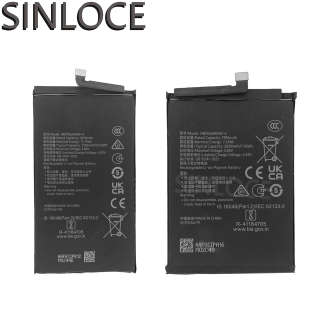 SINLOCE Wholesale High Quality Production Mobile Cell Phone Battery Factory for Honor Magie V3/HB2956A1EIW-A HB255681EIW-A