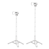 Trépied extensible en aluminium de 78 pouces avec support de lumière portable réglable à 360° °   Rotule à vis 1/4\" pour appareil photo et téléphone