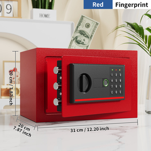 Coffre-fort électronique numérique à empreintes digitales, petit coffre-fort en métal, sécurité par mot de passe et empreinte digitale, pour bureau, maison, banque - Product Image 4