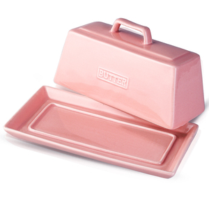 Beurrier <span class=keywords><strong>rectangulaire</strong></span> en <span class=keywords><strong>porcelaine</strong></span> céramique multicolore Offres Spéciales avec couvercle Beurre en liège - Product Image 2