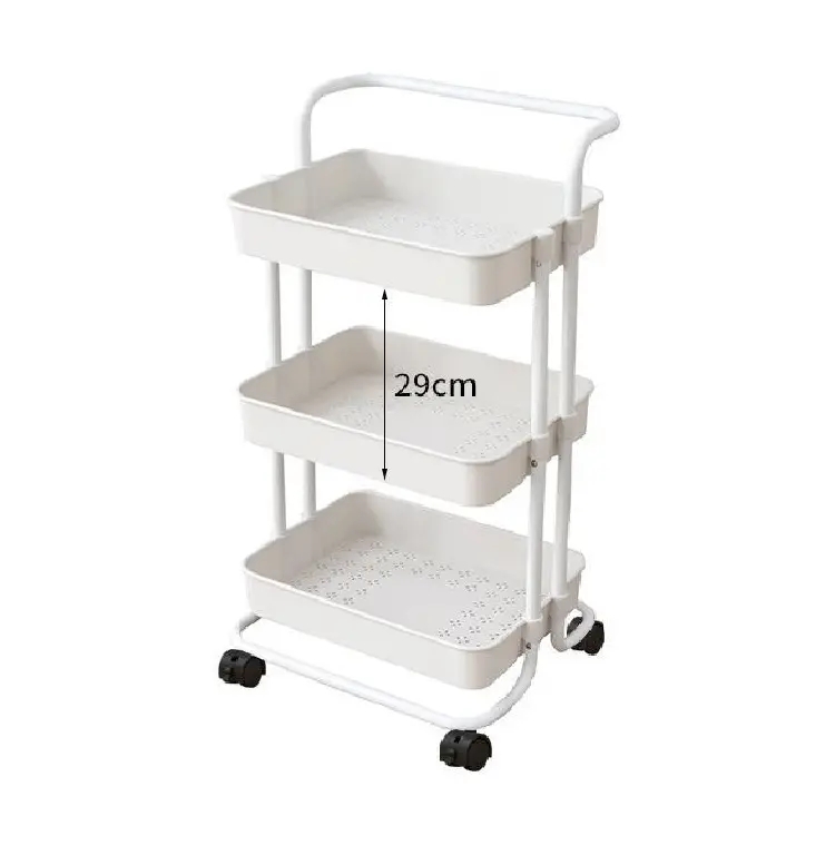 Küchen büro Korb 3 Tier Storage Organizer Regal Lager regal Kunststoff Utility Aufbewahrung wagen