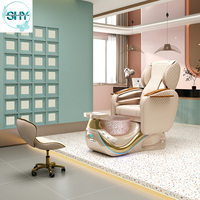 Fauteuil de pédicure multifonctionnel Shiatsu Human Touch pour salon de beauté, avec spa pour les pieds
