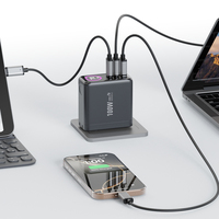 Chargeur de voyage Vina, prise EU, USB-C, 3 ports, charge rapide GaN 100W, PD 3.0, homologué CE, type C pour Google Pixel, iPad
