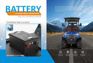 รถกอล์ฟ 6 ที่นั่งแบบกำหนดเอง Greenrider 48V ลิเธียม สตรีทบักกี้ พร้อมดีไซน์สำหรับใช้ในโรงแรมและเชิงพาณิชย์ - Product Image 4