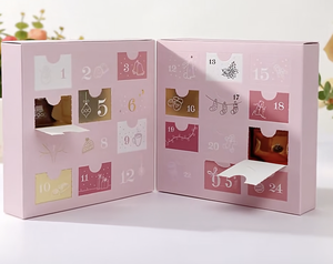 Calendario de Adviento Navideño Personalizado en Caja Rígida de Cartón para Dulces y Chocolates, Venta al Por Mayor para Regalos - Product Image 1
