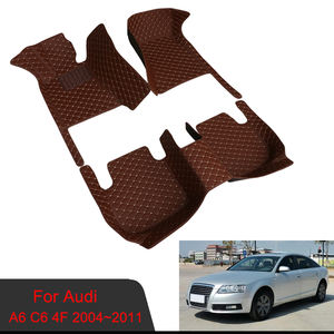 Alfombrilla de coche personalizada para volante a la izquierda, impermeable, duradera, para <span class=keywords><strong>Audi</strong></span> <span class=keywords><strong>A6</strong></span> C6 4F <span class=keywords><strong>2004</strong></span>~2011 - Product Image 2