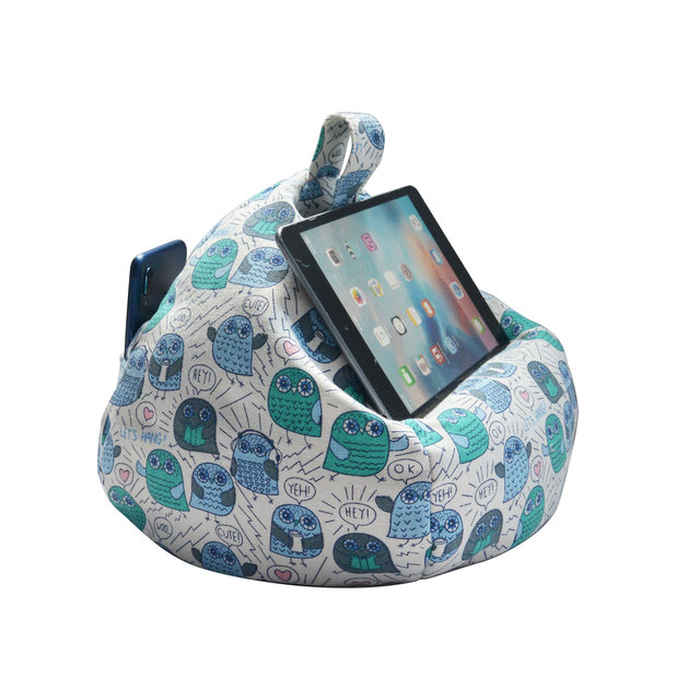 Pillow Pad Tablet Pillow Stand for Reading Soft Tablet Stand Gray Comfortable Angled Viewing for IPad, Tablets, Kindle,