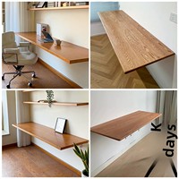 Support triangulaire mural robuste en acier avec amortissement pour table pliante, comptoir suspendu et bureau
