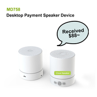 MD758 2G/4G/WIFI haut-parleur de paiement en nuage haut-parleur de paiement voix boîte de son avec code qr