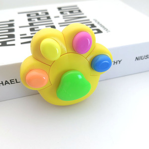 Kawaii Văn Phòng Trường Văn Phòng Phẩm Thiết Lập 5 Màu <span class=keywords><strong>Mini</strong></span> Mèo Paw Tô Màu Bút Đánh Dấu Thiết Lập Cho Sudents Và Trẻ Em - Product Image 3