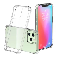 Coque de Téléphone Bumper Transparente en TPU Cristallin Anti-Choc et Protectrice pour iPhone 12 13 14 15 16 17 Pro Max