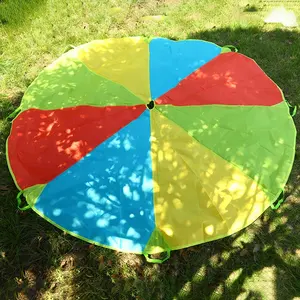 <span class=keywords><strong>Parachute</strong></span> à double couture pour enfants 6 '<span class=keywords><strong>avec</strong></span> 9 poignées Jouet de jeu pour enfants - Product Image 1