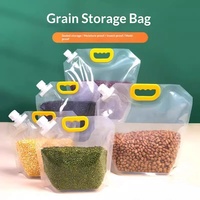 Sacs de stockage de céréales réutilisables en PE à faible MOQ avec bec verseur portable pour la distribution de riz domestique