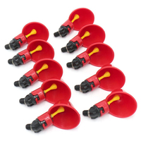 Abreuvoir automatique à tétine rouge pour volailles, petit distributeur d'eau pour pigeons, équipement d'élevage avec composants en acier inoxydable et plastique – En promotion