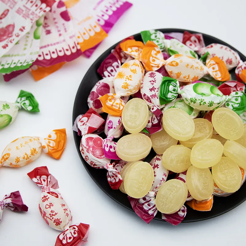 حلوى الفاكهة الصلبة الحلوى الصينية الصلبة وحلوى الحلوى المطاطية الحلوى للأطفال حلوى سائبة