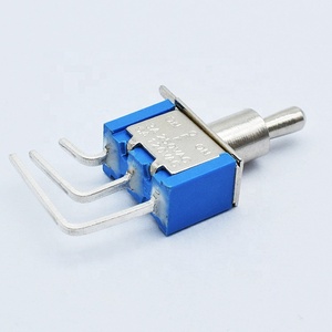 Blue Mini Toggle <span class=keywords><strong>Switch</strong></span> 90องศา<span class=keywords><strong>3</strong></span>ทาง,สวิตช์สลับเปิด-ปิดชั่วขณะพร้อมขาโค้ง<span class=keywords><strong>3</strong></span>ขา - Product Image 2