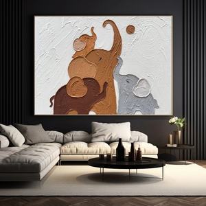 Art mural 3D, grande toile texturée peinte à la main, art abstrait contemporain pour la décoration moderne de la maison et des galeries - Product Image 5