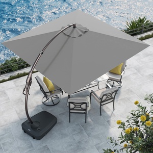 Grand Patio Deluxe Patio <b>Umbrella</b> Curvy Aluminum Cantilever <b>Umbrella</b> with <b>Base</b> Round Large Offset <b>Umbrellas</b> for Garden Deck Pool - Product Image 2