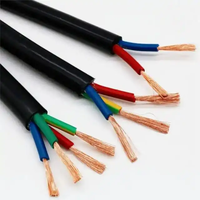 Câble électrique flexible en cuivre H05VV-F, conducteur en cuivre, PVC ignifuge, 0,5 mm, 0,75 mm, 1 mm, 1,5 mm, 2,5 mm, 4 mm