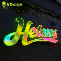 Enseigne néon personnalisée avec logo, équipement publicitaire LED aux couleurs magiques, certifié CE, décoration lumineuse extérieure en acrylique 3D pour voiture