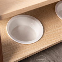 Nouvelle Conception Maison pour Chat d'Intérieur Durable, Respirante et Tendance avec Fonction d'Alimentation Intégrée, Gain de Place, Utilisation en Salon, en Porcelaine PB