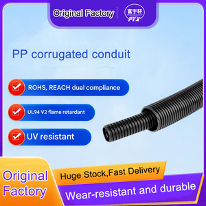 Fyx Hot Bán Không Thấm Nước UV Kháng 10*13Mm Đen Nhựa Sóng Ống Giá Rẻ Nhiệm Vụ Trung Bình Ống Dẫn Linh Hoạt - Product Image 5