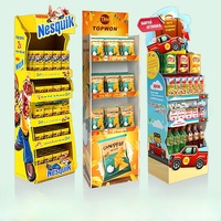 Étagère d'affichage de biscuits en papier personnalisée pour supermarché, présentoirs en carton pour biscuits au chocolat