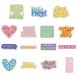 Pins de Esmalte con Frases de Sarcasmo Motivacionales Personalizadas, Regalo Divertido para Bebés con Cruz de Ángel, Insignias de Solapa de los 90 y Joyería de Moda - Product Image 5