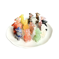 Ornement sculpté en pierre précieuse naturelle de 5 cm, girafe en cristal avec fonction Longstamina, idéal pour les cadeaux de fêtes