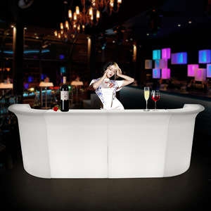 Barra de Bar Iluminada, Impermeable, de Plástico, para Montar en la Pared, Diseño Moderno para Bares y KTV, Luz de Siete Colores, Esquina de Lujo - Product Image 1