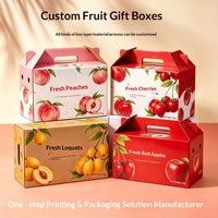 Carpeta de Regalo Premium Personalizada de Papel Aséptico para Frutas con Asa para Transporte, para Uso en Exposiciones, Impresión en Bronce, Venta al por Mayor