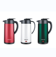 Bouilloire électrique sans fil Sokany en acier inoxydable avec bec verseur facile et protection contre la surchauffe