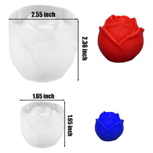 Antiadhésif 3D Rose Fleur Bougies <span class=keywords><strong>Silicone</strong></span> Savon Moules <span class=keywords><strong>Pour</strong></span> Bricolage <span class=keywords><strong>Résine</strong></span> Époxy Rose Boule <span class=keywords><strong>Silicone</strong></span> Glace <span class=keywords><strong>Moulage</strong></span> Bougie Moule - Product Image 3